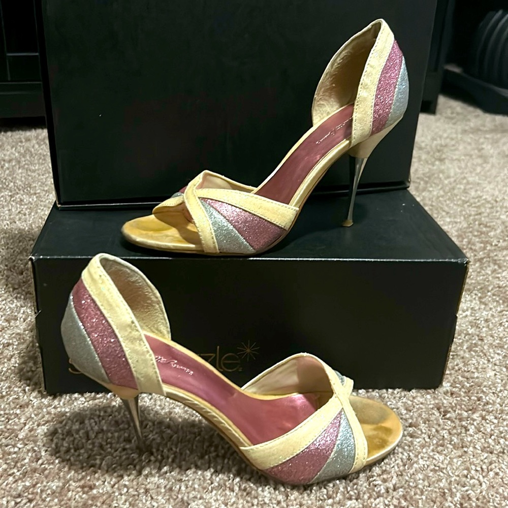 Dainty glittery heels for sale!!! free with any other purchase